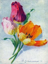 Flowers Tulip by C. Klein Tile Mural Kitchen Bathroom Wall Backsplash Ceramic