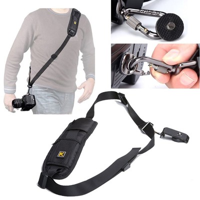Tracolla Per Fotocamera In Pelle Bebaimis - Regolabile - Crossbody - Per DSLR/SLR - Con Ganci Di Sicurezza