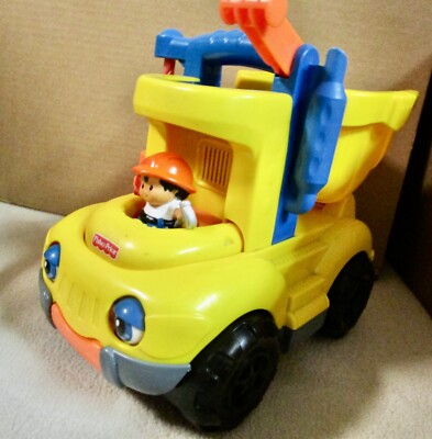 Fisher Price Little People Tuffy the Talk and move Dump Truck with figure. (G)