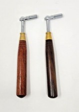 Piano Fixed Length Tuning Lever w/ Real Wood Handle- Removeable Tuning Head