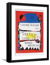 JOAN MIRO Original LITHOGRAPH Galerie Maeght MOURLOT Paris CHOP LAND GREAT FIRE