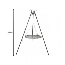 Schwenkgrill VIKING Rohstahlrost Höhe 185 cm Ø50 cm Dreibeingrill Feuerstelle