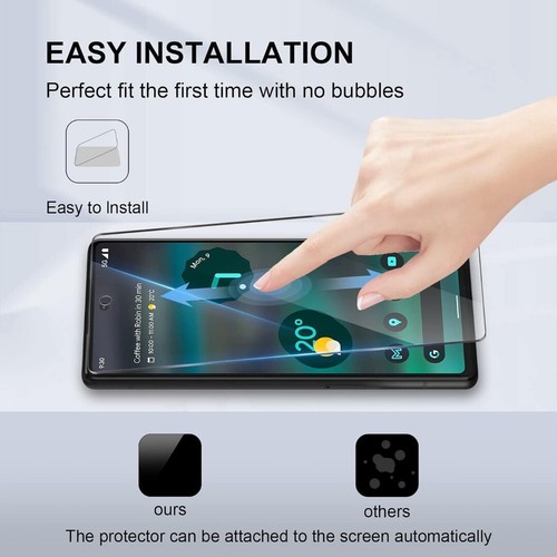 Pour Google Pixel 8A 8 Pro 7A 6A Protection Écran en Verre Trempé Housse - Photo 10 sur 12