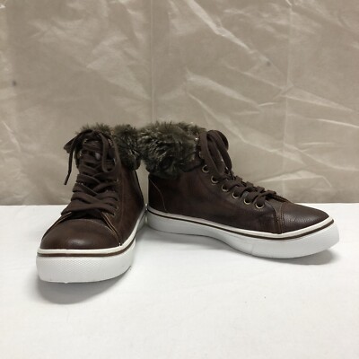 RUE 21 ETC LOVE SNEAKERS WITH FAUX FUR S 6/7 GIRLS