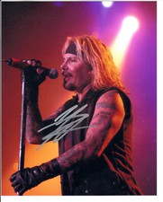 Vince Neil Motley Crue Autograph 8"x10" Signed Photo