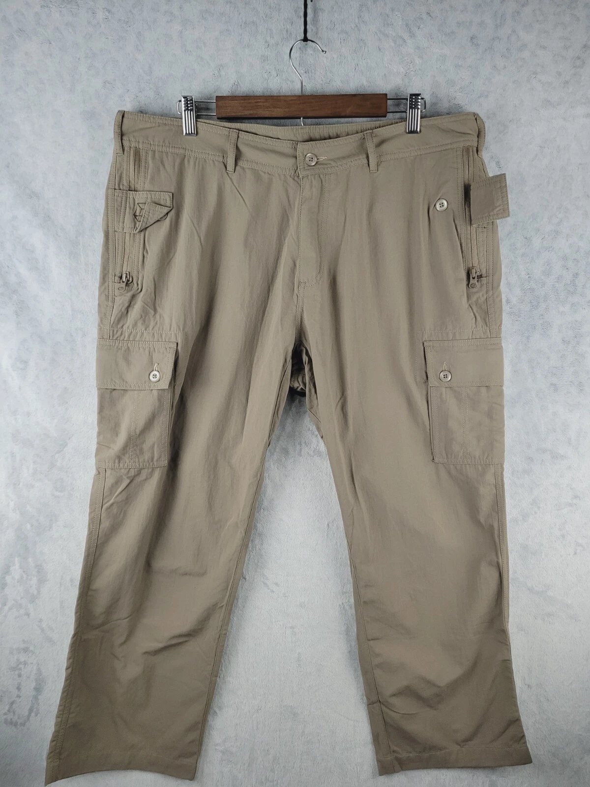 Clothing Arts Pant Mens 38x28 Beige Cargo P Cubed Traveler Pick Pocket Proof