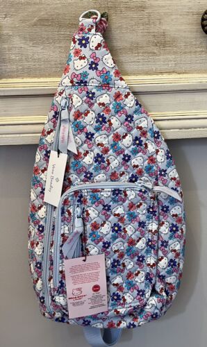 Vera Bradley HELLO KITTY BOWS Large Sling Backpack - Limited Edition NWT