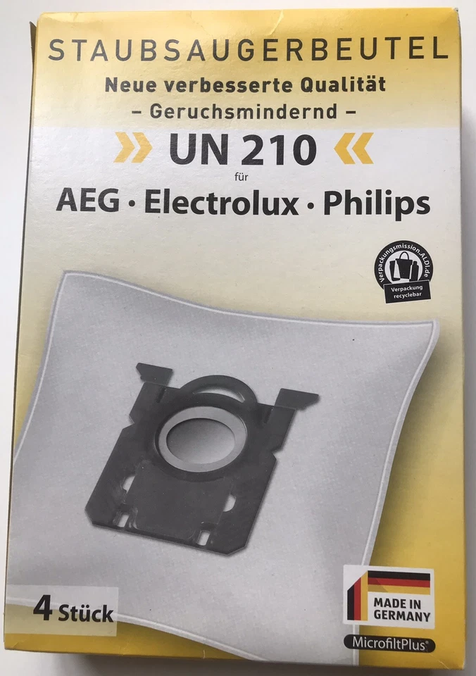 Staubsaugerbeutel 3x UN 210 und 1x Swirl PH86/PH96 für AEG/ Phillips/ ELECTROLUX