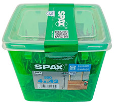 SPAX Fassadenschraube 4,5 x 43mm 500 Stück Fixiergewinde Linsenkopf T20 Rostfrei