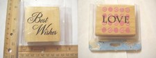 RUBBER STAMPS- LOVE / BEST WISHES-  LOT OF 2 - NEW