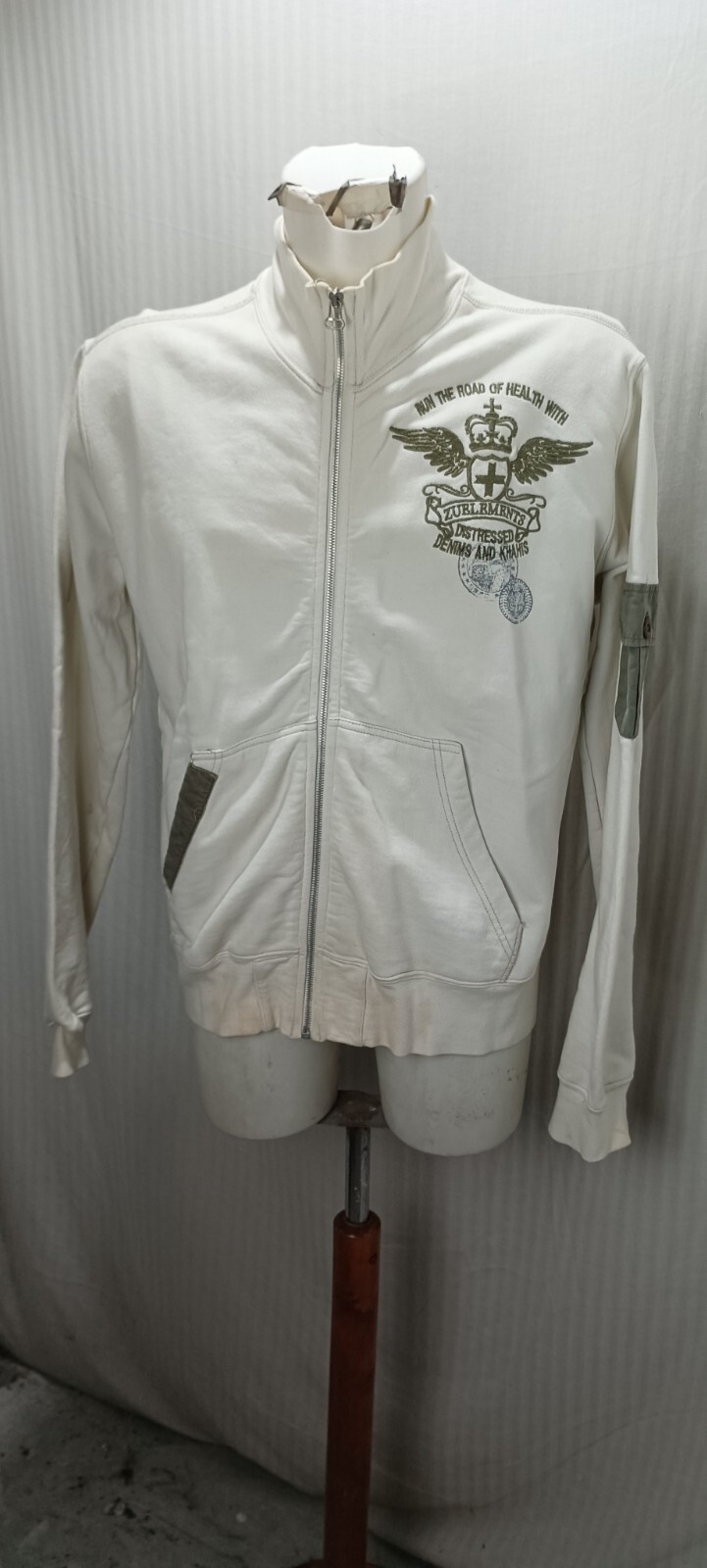 item e1201 zu elements white cotton sweatshirt si… - image 1