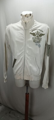 item e1201 zu elements white cotton sweatshirt size XL, sizes are armpits c