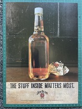 Jim Beam A4 Poster/Zeitschrift Werbung Man Cave