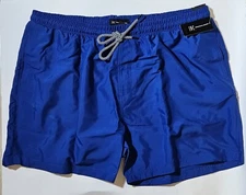 INC Mens Deep Cobalt Blue Drawstring Quick Dry Swim Trunks XXL