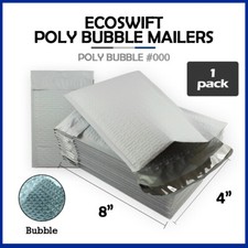 1 000 4x8 "EcoSwift" Brand Poly Bubble Mailers Small Padded Envelope 4" x 8"