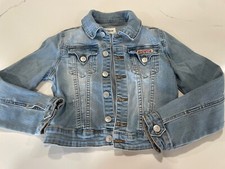 Hudson Girls Denim Jean Jacket Size S 7 Blue Rebel AK102