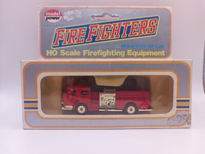 Feuerwehr Model Power 7767 Fire Fighters Aerial Hook & Tripple Ladder 1:87 OVP
