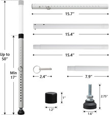 Sliding Door Security Bar  17.7-50.5Inch Adjustable Locking Window Safety Bar ...