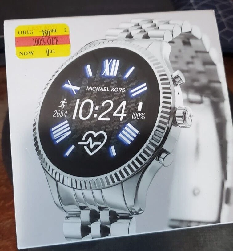 Michael Kors Watch 44mm Case Silver Tone Stainless MKT5077 W1