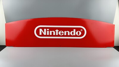 Nintendo Red/White Logo 40  Store Display Header Sign Switch Authentic - RARE!
