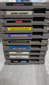 Original NES Nintendo System Console Bundle 75  Games 3 Controllers + zapper 