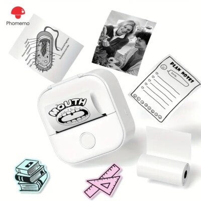 Phomemo T02 Pocket Thermo Aufkleber Drucker Bluetooth Telefon Fotos Etikettendruck