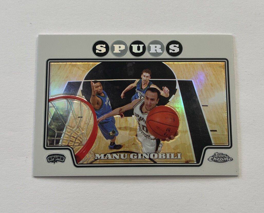 2008-09 Topps Chrome REFRACTOR #63 Manu Ginobili San Antonio Spurs