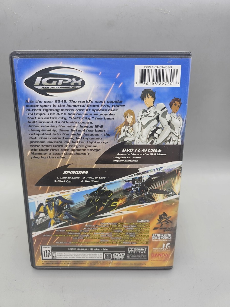 IGPX Immortal Grand Prix Vol 1 (DVD) Toonami Anime 4 Episodes