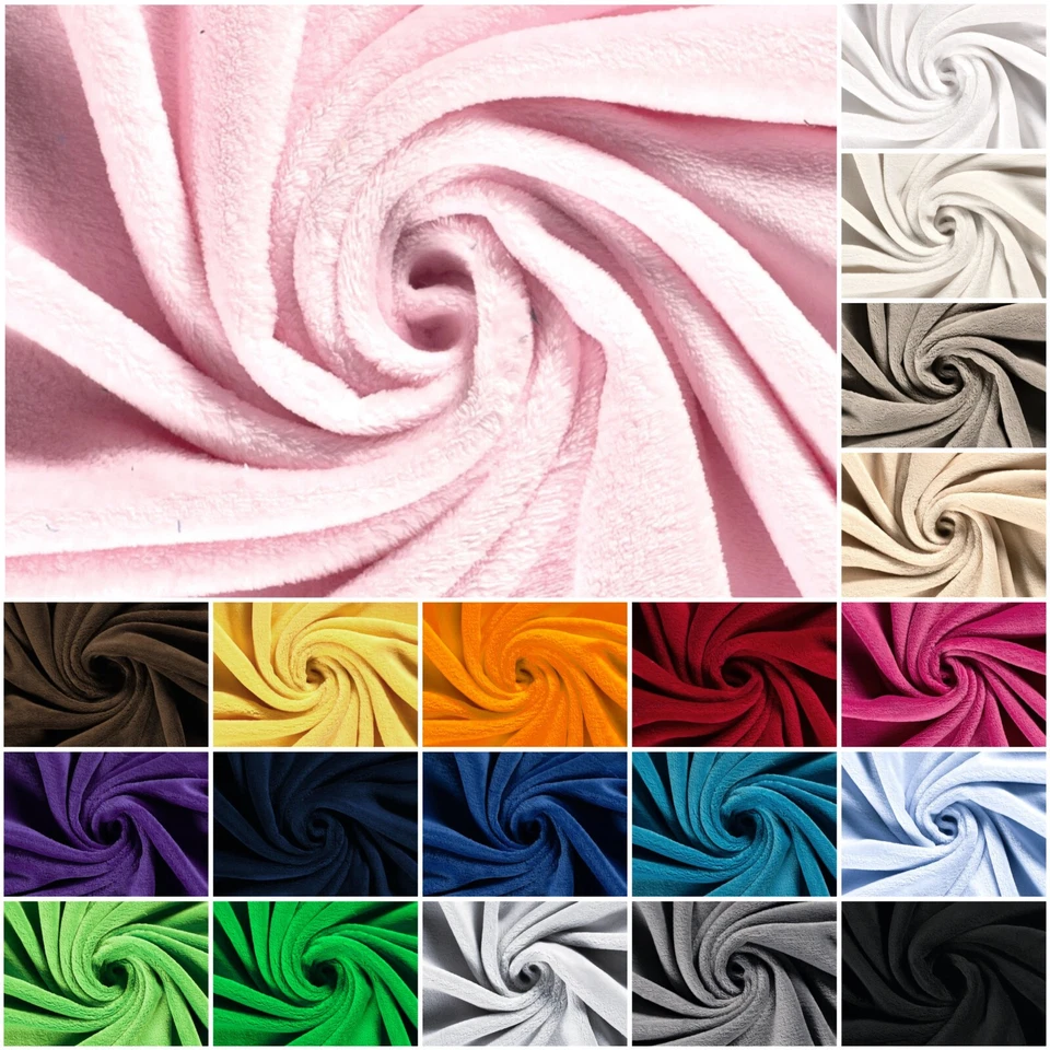 Wellness Fleece Stoffplüsch Kuschelweicher Polarfleece Stoffe Doppels. Meterware