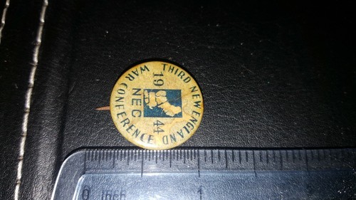 1944 WW2 PIN BUTTON 3RD NEW ENGLAND WAR CONFERENCE BUTTON PIN WORLD WAR 2