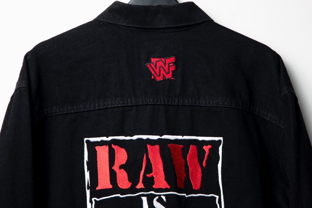 WWF MONDAY NIGHT RAW ジャケット Vintage WWF World Wrestling Federation Raw Is War Mens Size