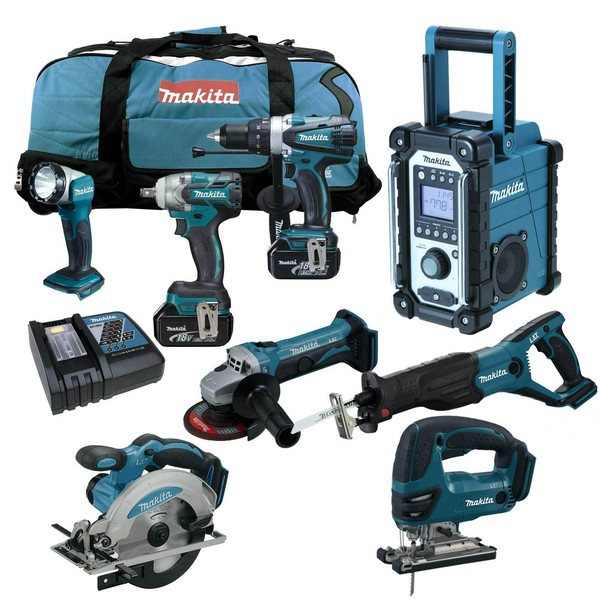Makita 18V Akku Combo Kit + DTW281 Rmj Schlagschrauber + DJV180 Kfz Werkzeug +++-image
