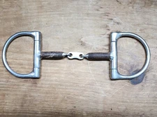 Used Mylers 4 1/2" D ring bit with French Link Sweet Iron w/Copper inlays