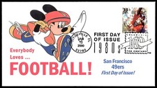 2000 San Francisco 49ers FDC- Mickey "Everybody Loves Football" RKA Cachet