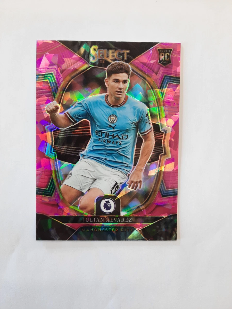 2022-23 Select Soccer Julian Alvarez Rookie PINK CRACKED ICE REFRACTOR CITY