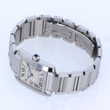 CARTIER Tank Fran aise MM Date Watch W51011Q3 Boys Stainless Steel Silver Boys U 3
