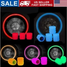 4/8/20PCS Fluorescent Car Tire Valve Cap Luminous Bike Tire Valve Caps Universal