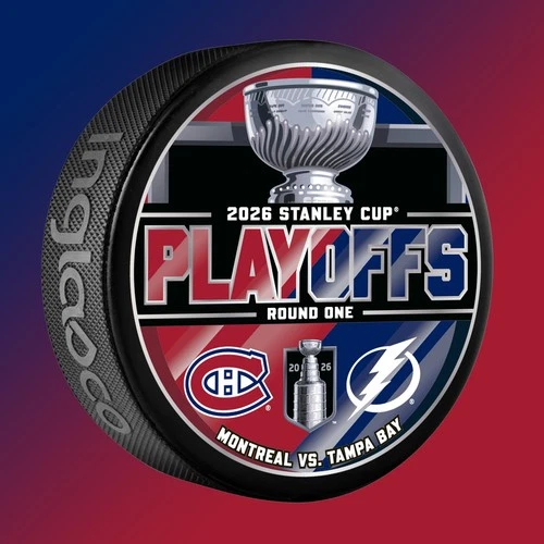 2026 NHL STANLEY CUP PLAYOFFS RND 1 PUCK MONTREAL CANADIENS TAMPA