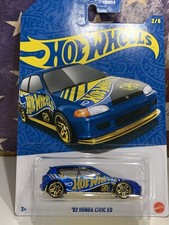 HOT WHEELS 1992 HONDA CIVIC EG. 2026 58TH, BLUE & YELLOW, ON CARD