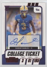 2021 Panini Contenders Draft Picks College Game Ticket Red Damar Hamlin Auto 7xr