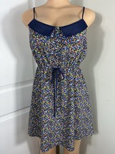 OLD NAVY Womens Dress Sz M Mini Multicolor  Smocked Sleeveless Elastic Waist