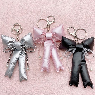 Y2K Trendy 3D Bowknot Keychain Ins Style Bow Keyring Backpack Pendant Decoration