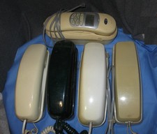 5 AT T  Conair Slimline Landline Telephones - No Electricity - Green Beige