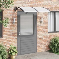 TüRvordach Polycarbonat 150X100 Cm Schwarz ÜBerdachung Eingang