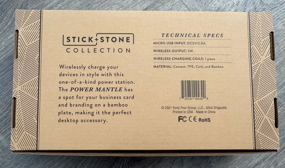 Origaudio Stick+Stone Collection Power Mantle Wireless Charger NEW IN BOX  - Image 4 of 4