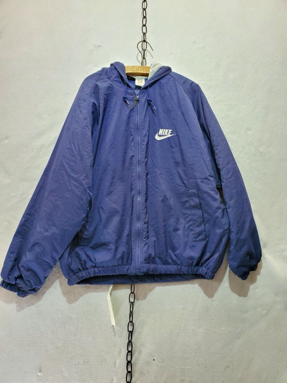 SACAI X NIKE Giacca a vento vintage anni 90 uomo navy Nike trapuntata nylon isolato taglia L