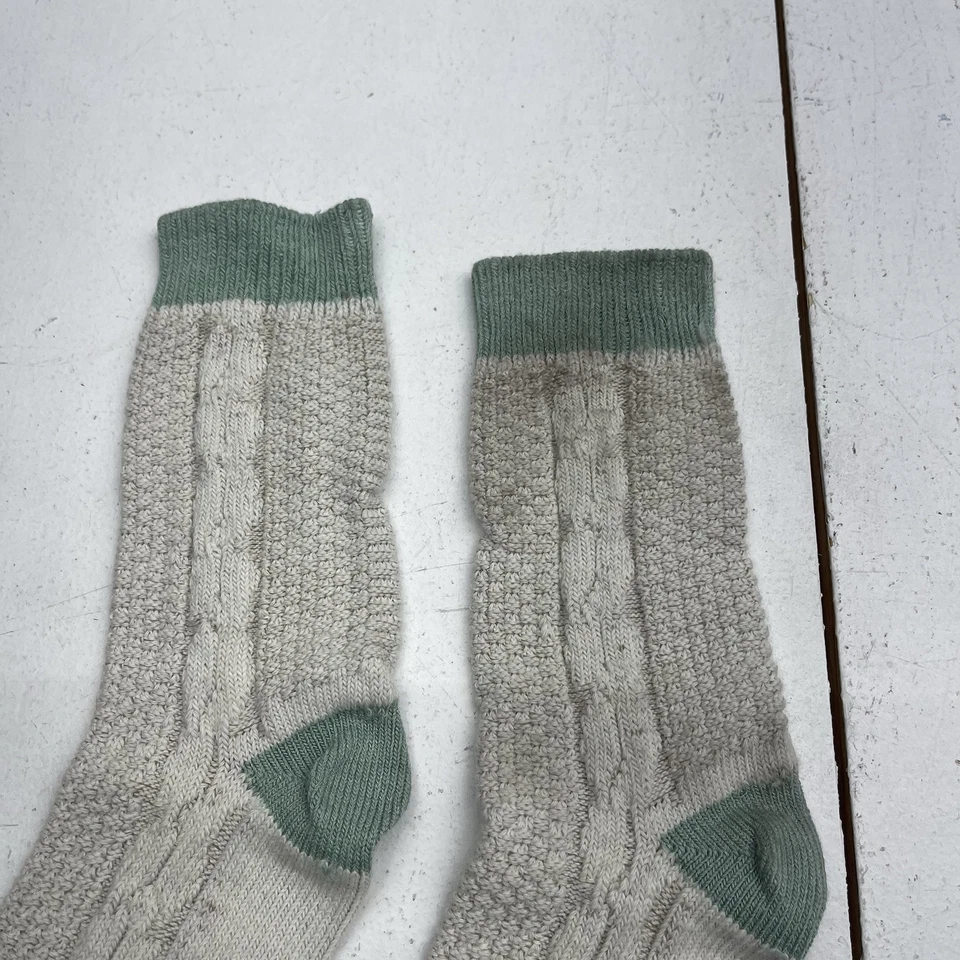 Calcetines Sockwell Beige Verde Gruesos Tejido con Cable Sin Amortiguación Merino Para Mujer Talla M-L Foto 2 de 4