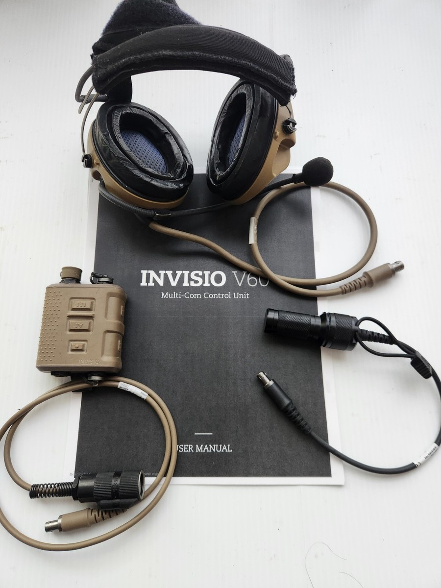 Genuine INVISIO T5 Tri COMMS FULL Kit With V60 PTT/battbox, tested