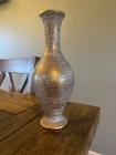Stangl Vintage Pottery Light Blue Brushed Gold 9" Bud Vase 4051