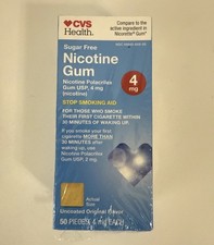 CVS Health Nicotine Original Flavor Gum 4mg 50 Pieces Exp 03/2026